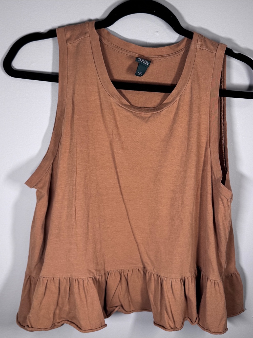 wild fable Rust Ruffle-Hem Tank Top